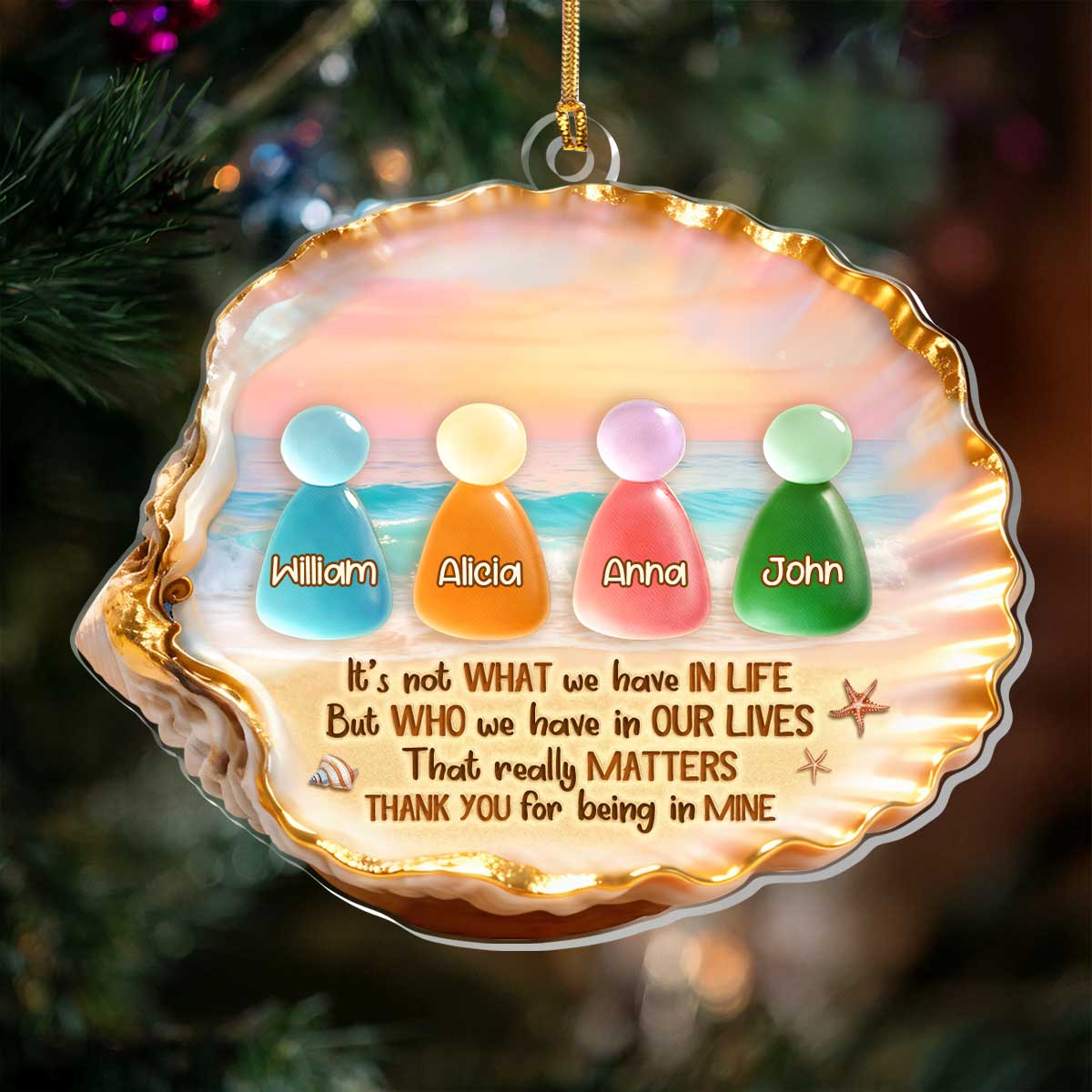 Besties It's Not What We Have In Life But Who We Have In Our Lives That Matters - Personalized 1-Layer Acrylic Ornament