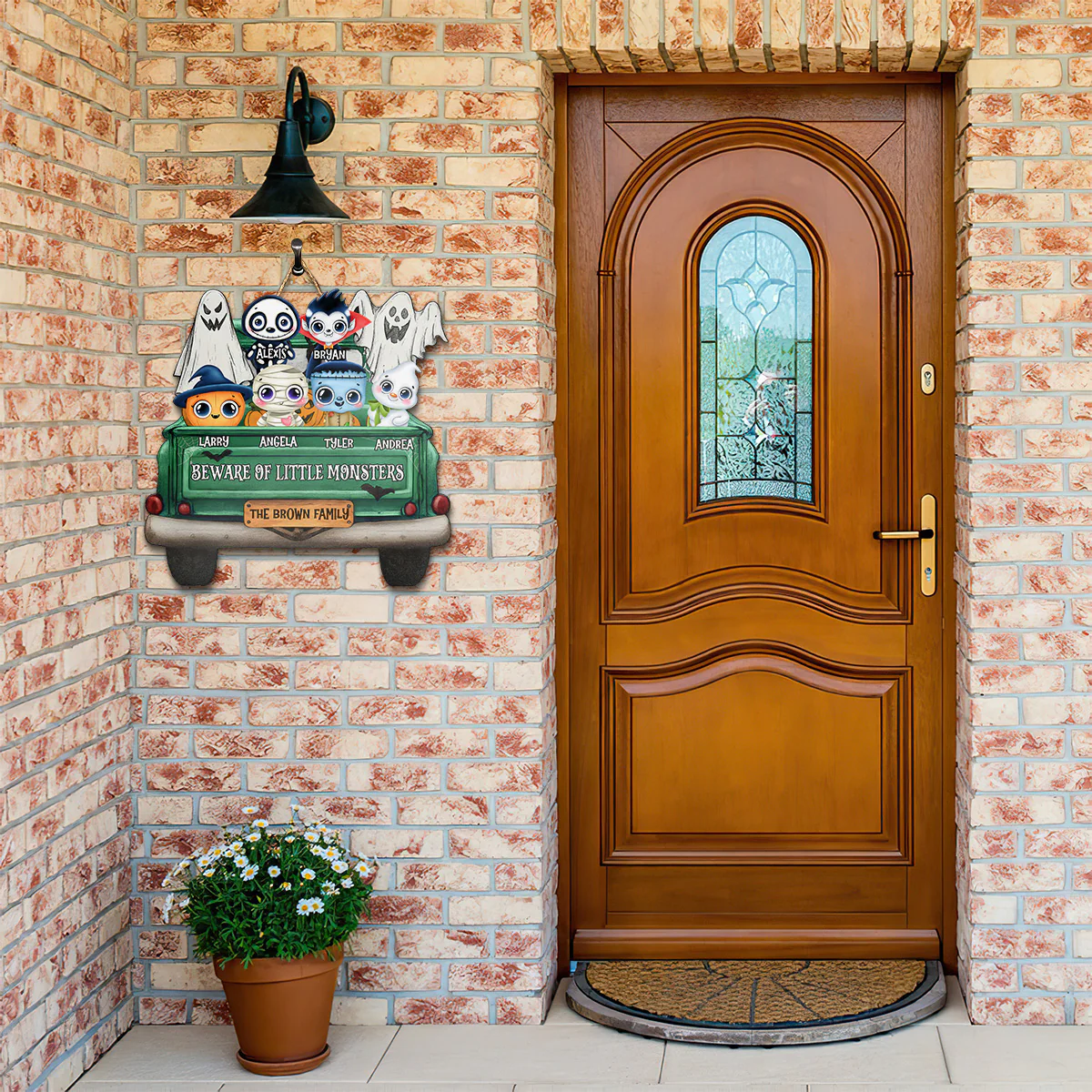 Beware Of Little Monsters - Personalized Wooden Door Sign - Image 3