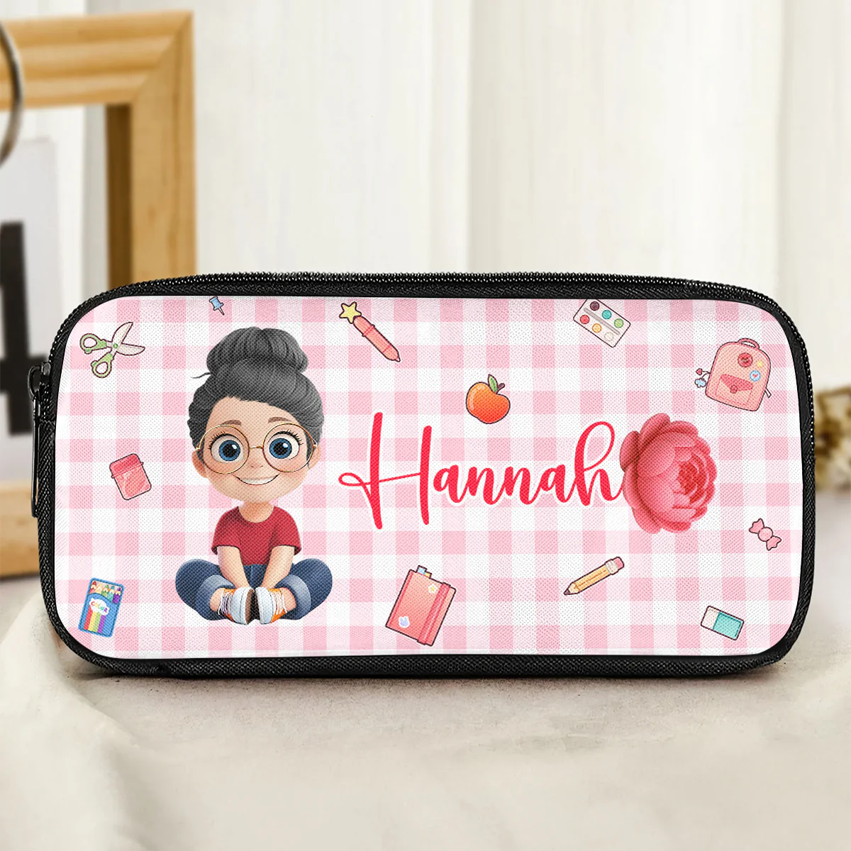 Birth Month Flower - Personalized Pencil Case