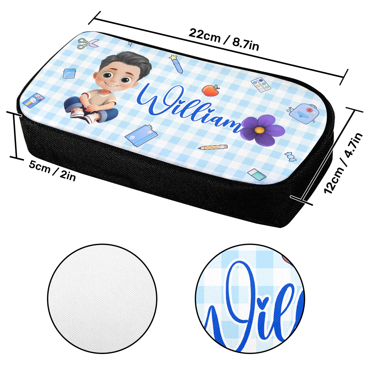 Birth Month Flower - Personalized Pencil Case - Image 5