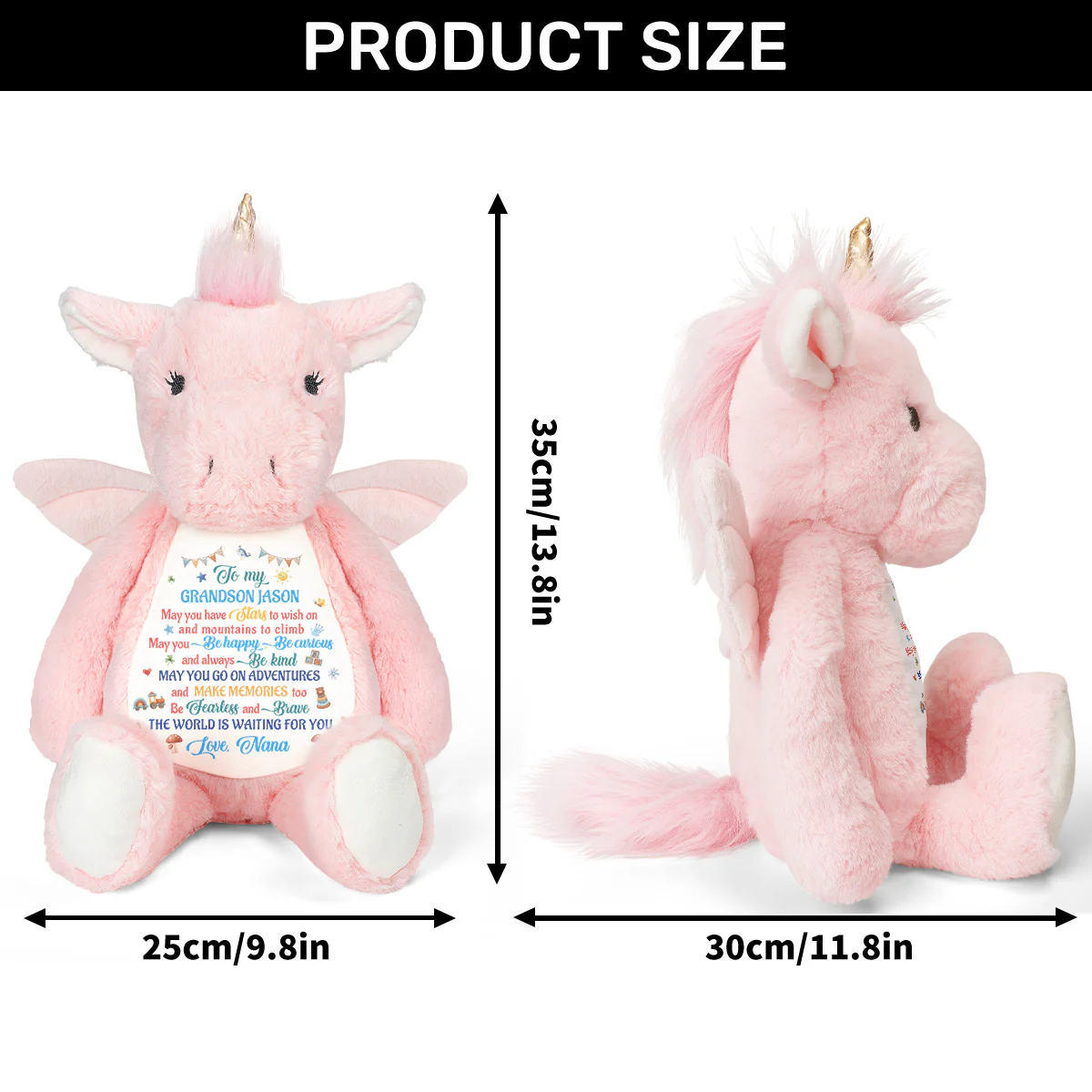 Birthday Wish For Child/Newborn Baby - Personalized Stuffed Unicorn - Image 5