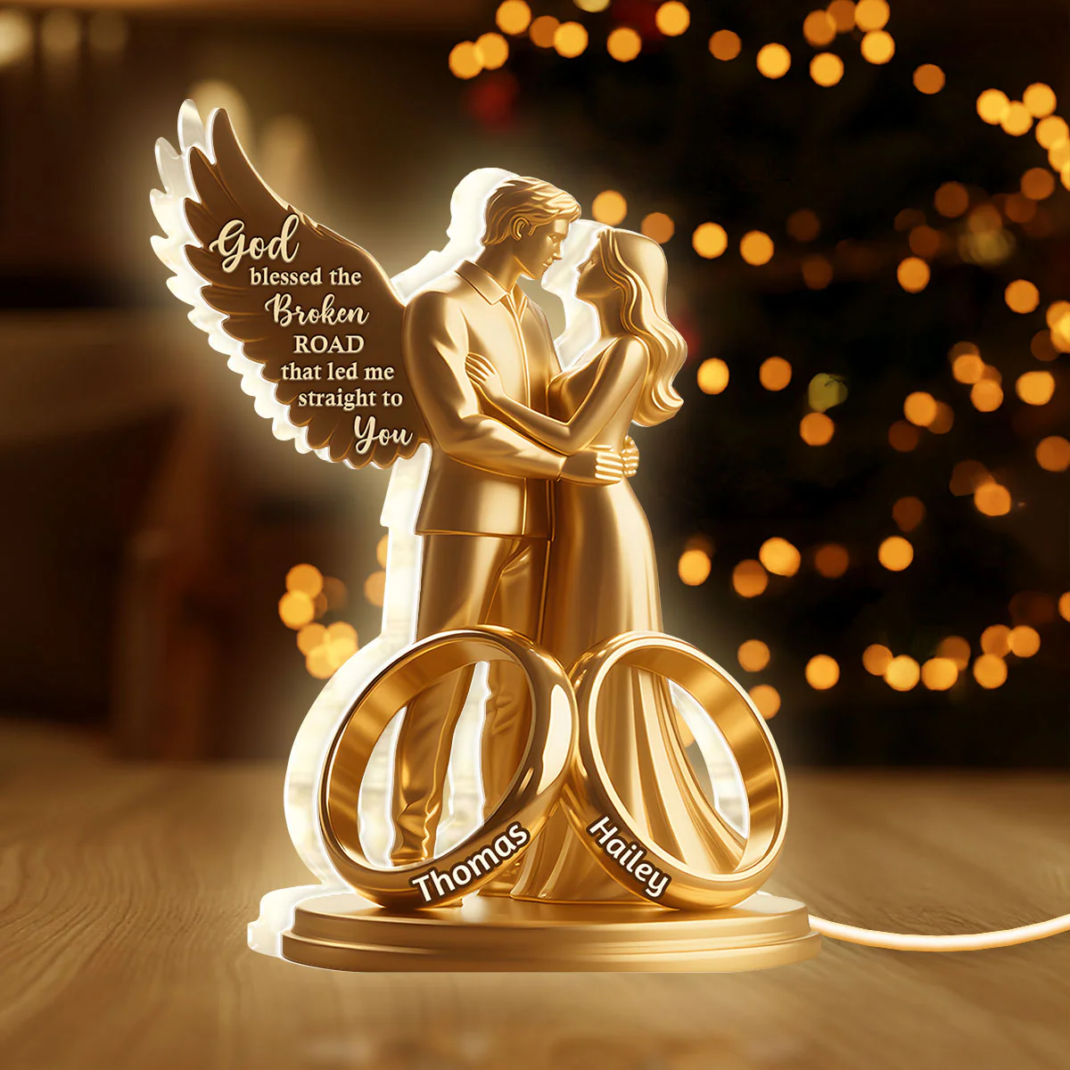 Blessed Marriage Keepsake - Personalized Light Box - Image 3