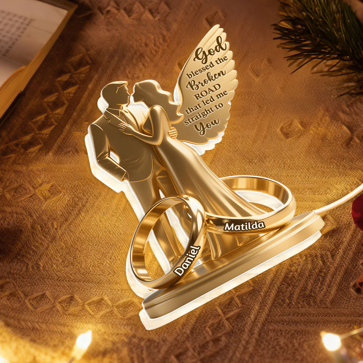 Blessed Marriage Keepsake - Personalized Light Box - Image 4