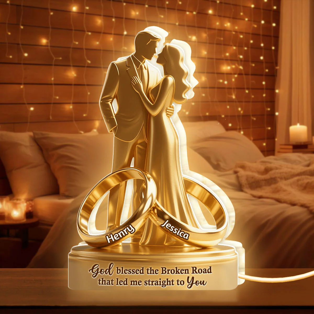 Blessed Marriage Keepsake - Personalized Light Box - Image 6