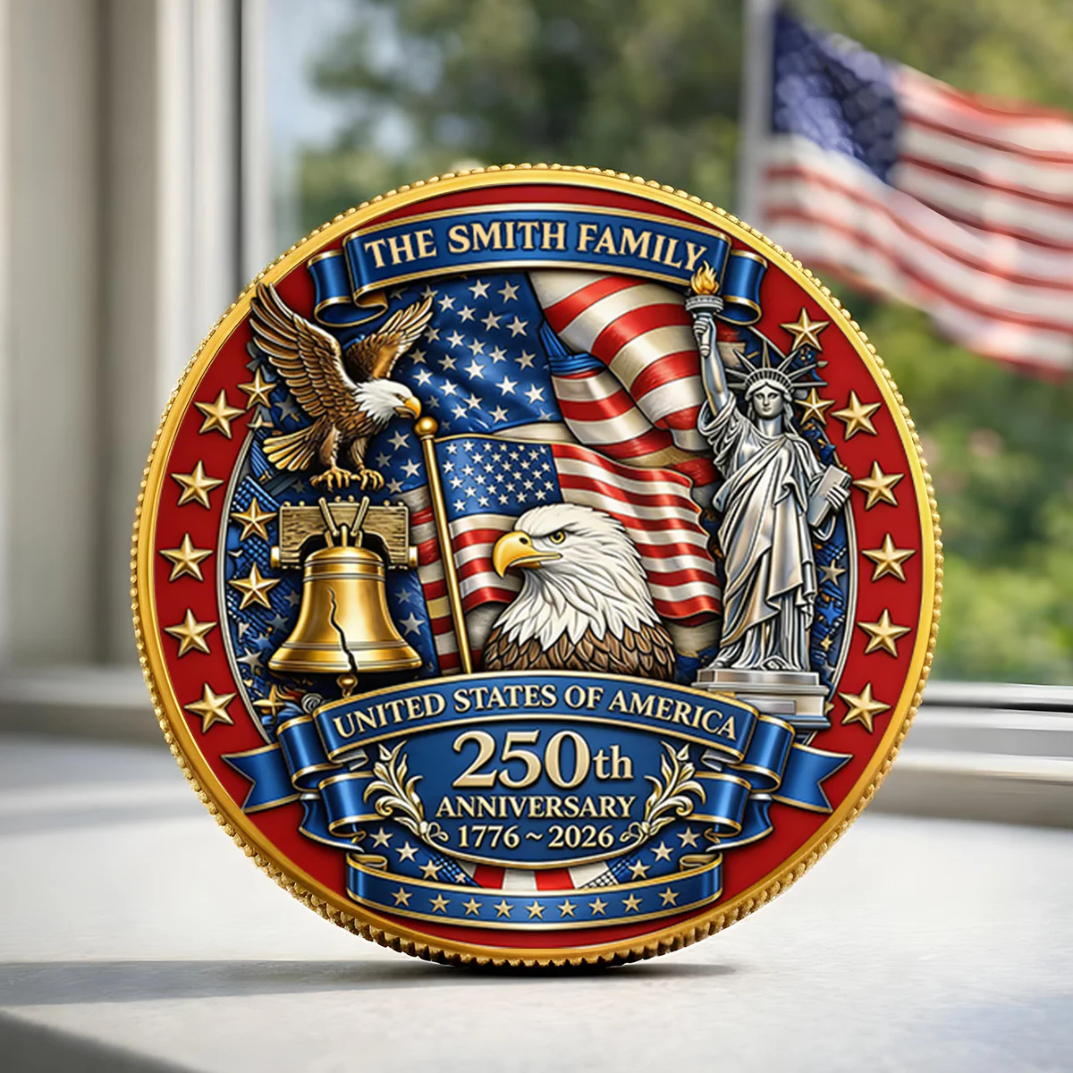 Blessed To Be Americans - Personalized Commemorative Coin - Image 4