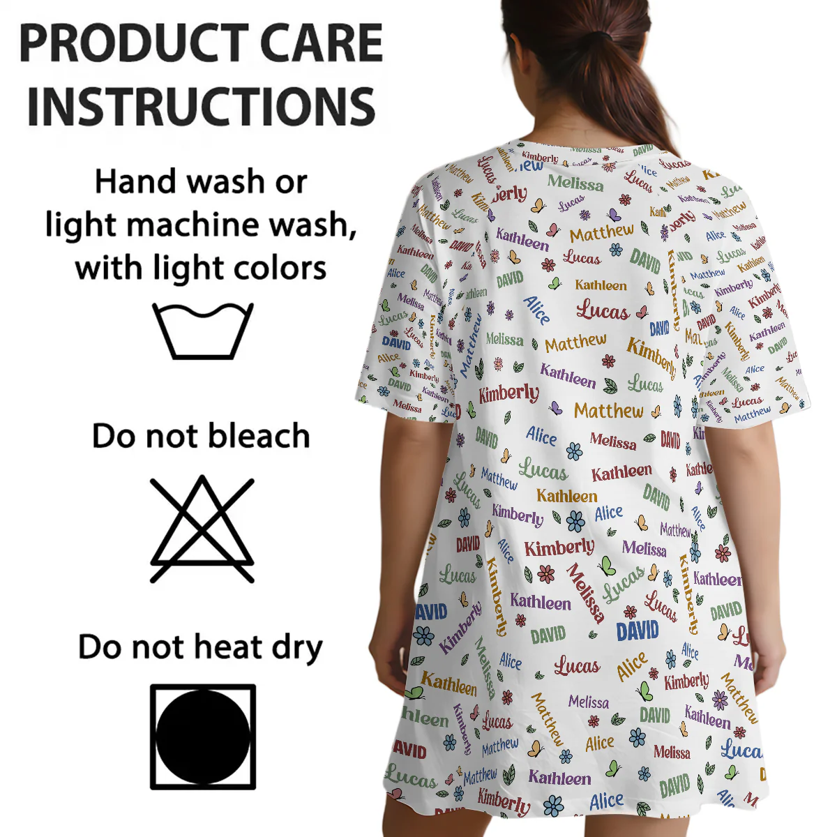 Blessed To Be Called Grandma Colorful - Personalized Sleep Tee - Image 6