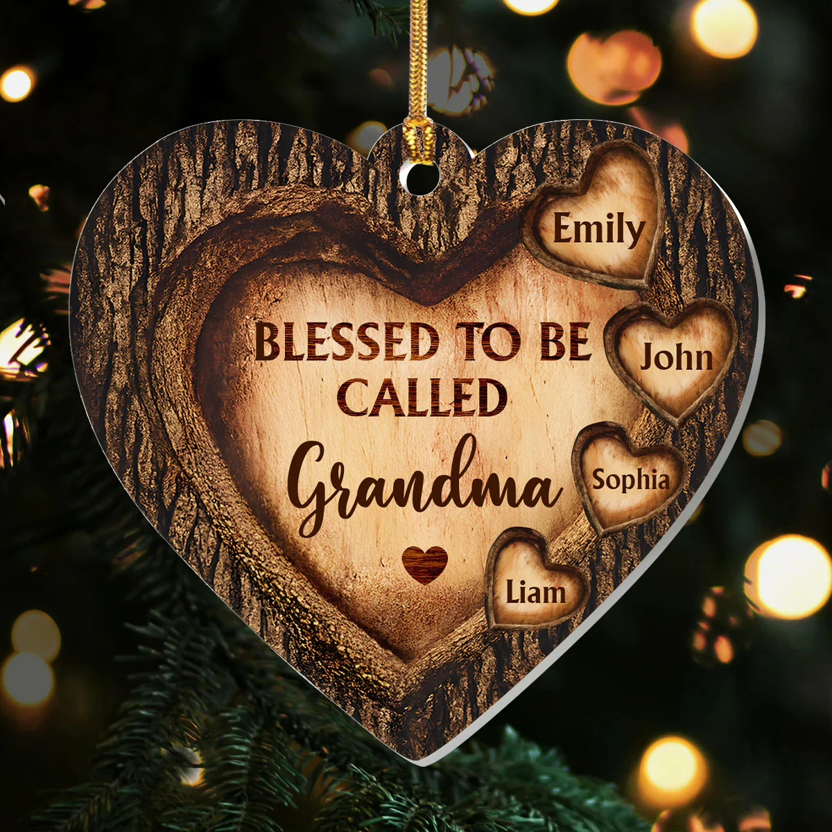 Blessed To Be Called Grandma - Personalized 1-Layer Acrylic Ornament