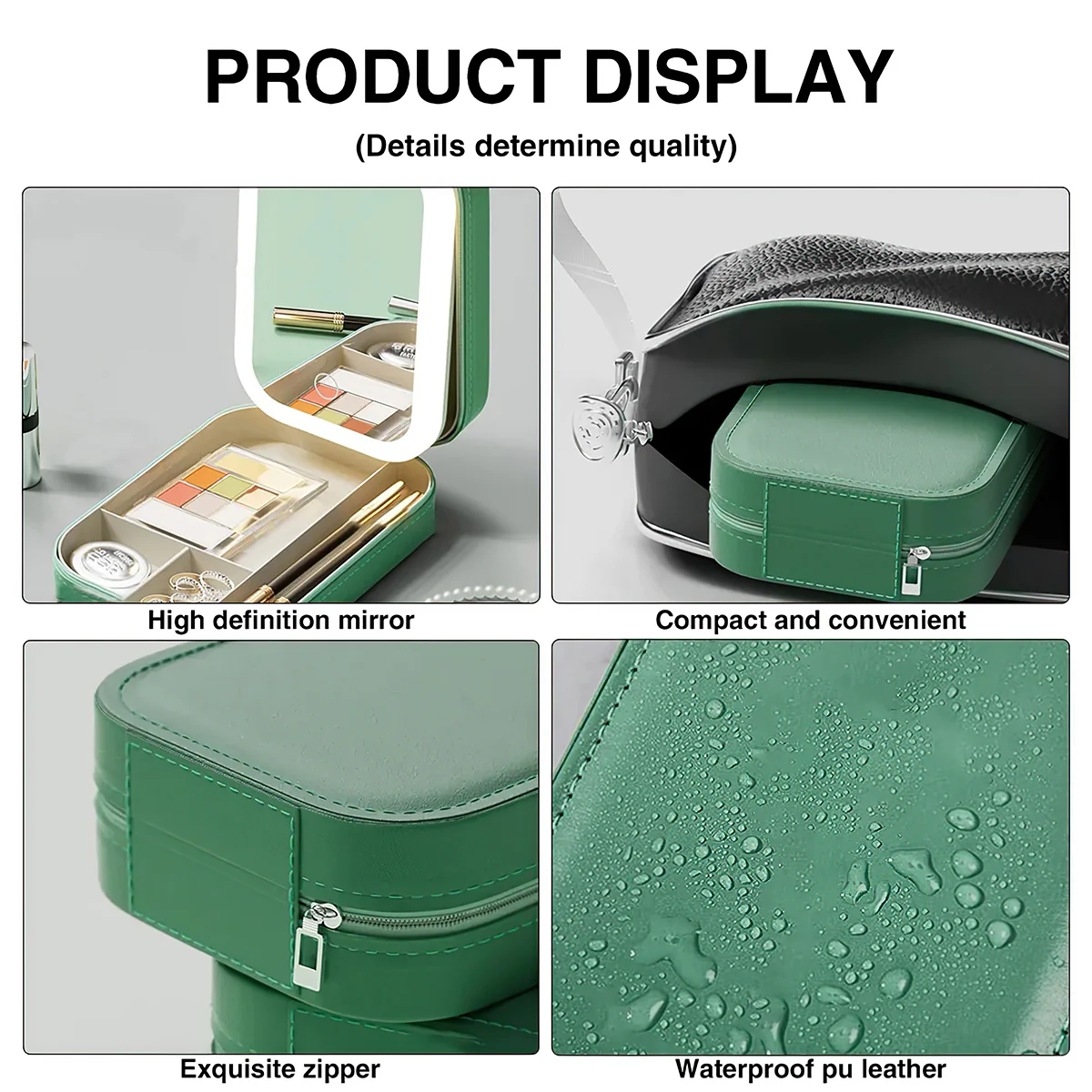 Blooming Grace - Personalized Custom Jewelry Box With LED Mirror - Image 6