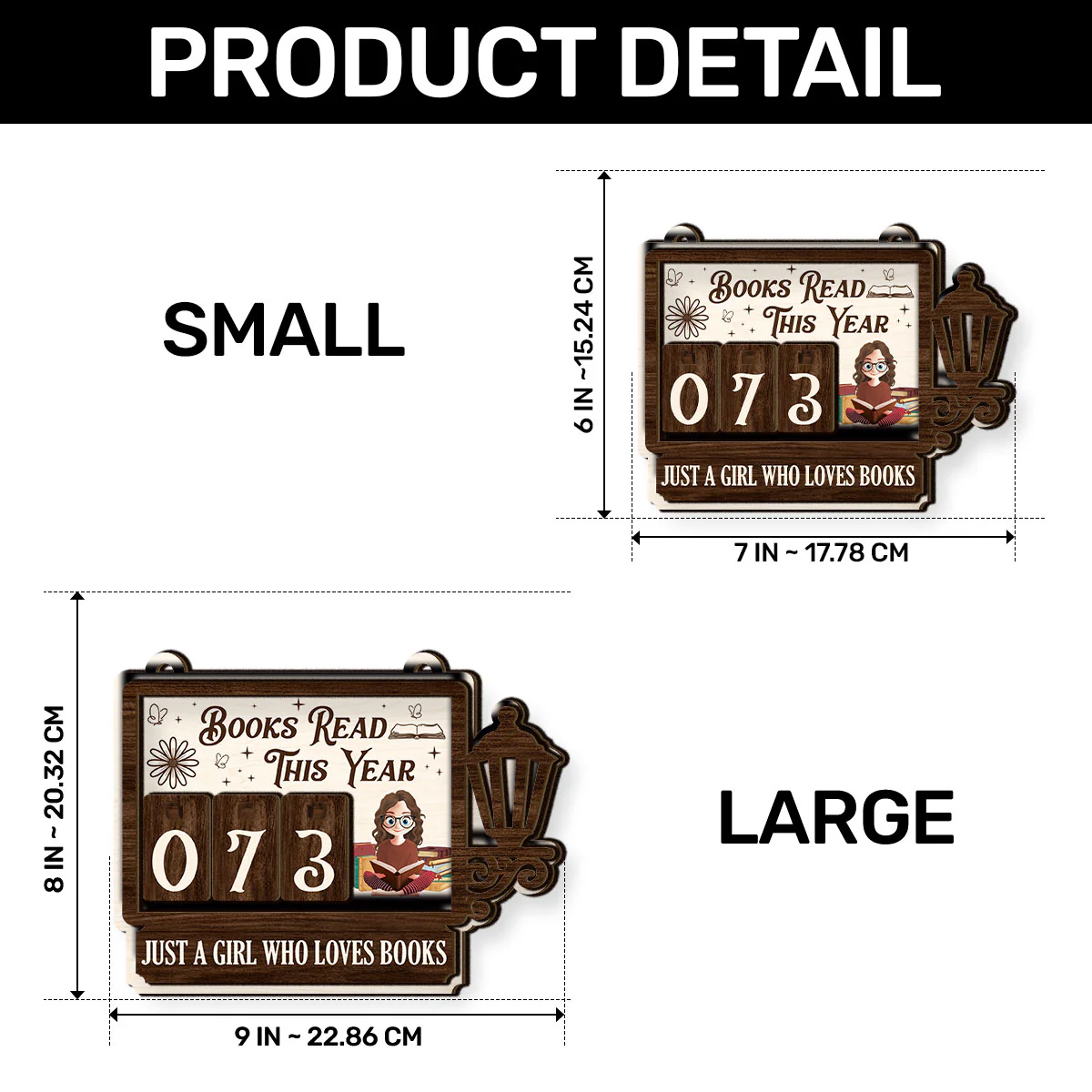 Books Read This Year Just A Girl Who Loves Books - Personalized Tracker Sign - Image 8