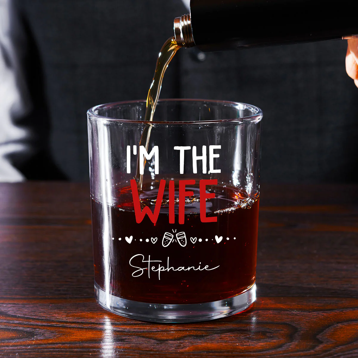 Bring Me To My Wife - Personalized Round Whiskey Glass - Image 2