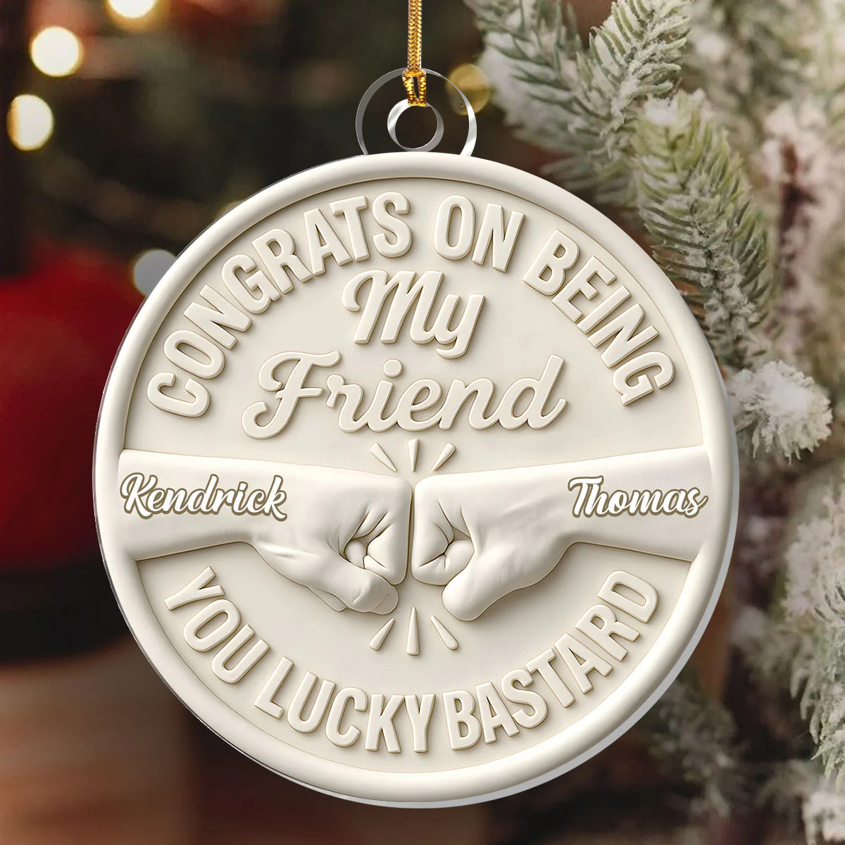 Brotherhood Bond - Personalized 1-Layer Acrylic Ornament - Image 6