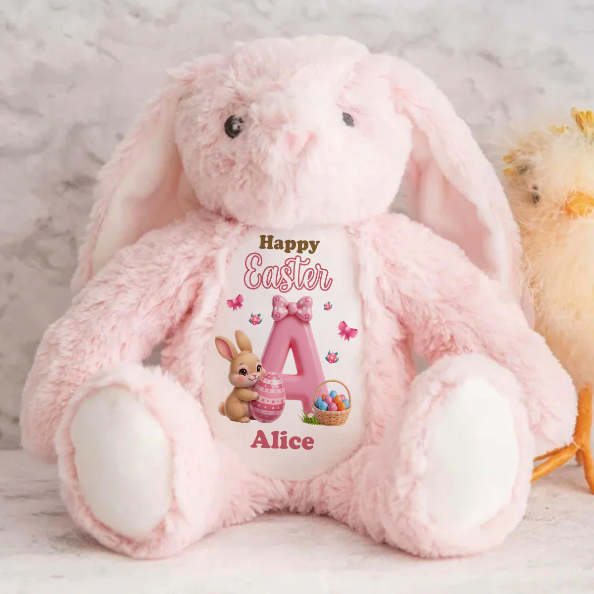 Bunny Happy Easter - Personalized Stuffed Bunny - Image 7