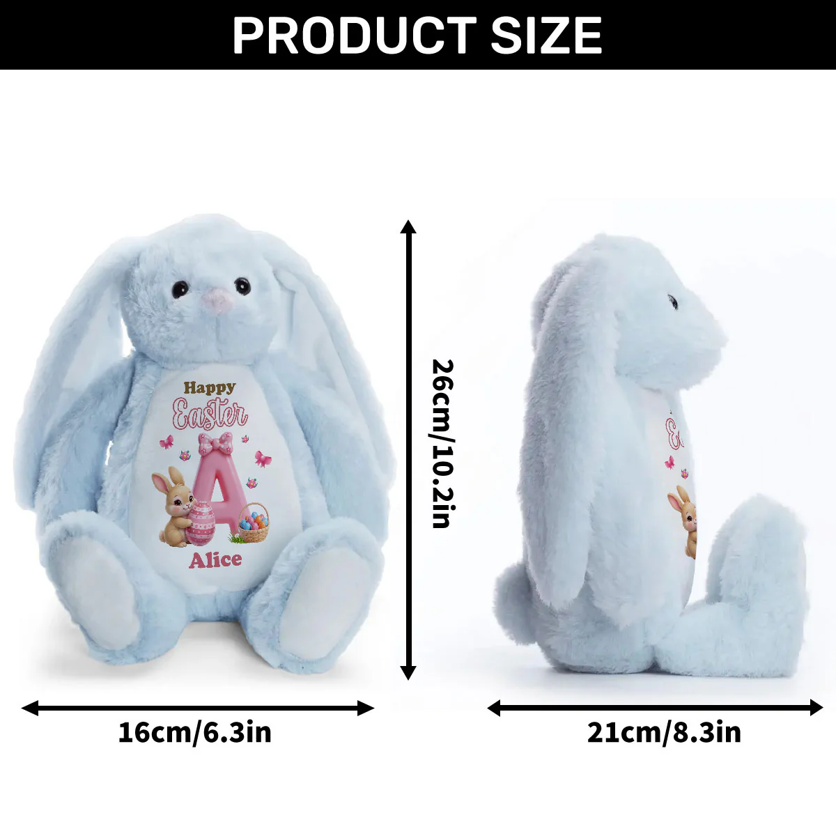 Bunny Happy Easter - Personalized Stuffed Bunny - Image 9