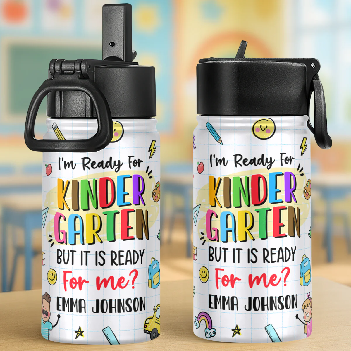 But Is It Ready For Me? - Personalized Kids Stainless Steel Water Bottle