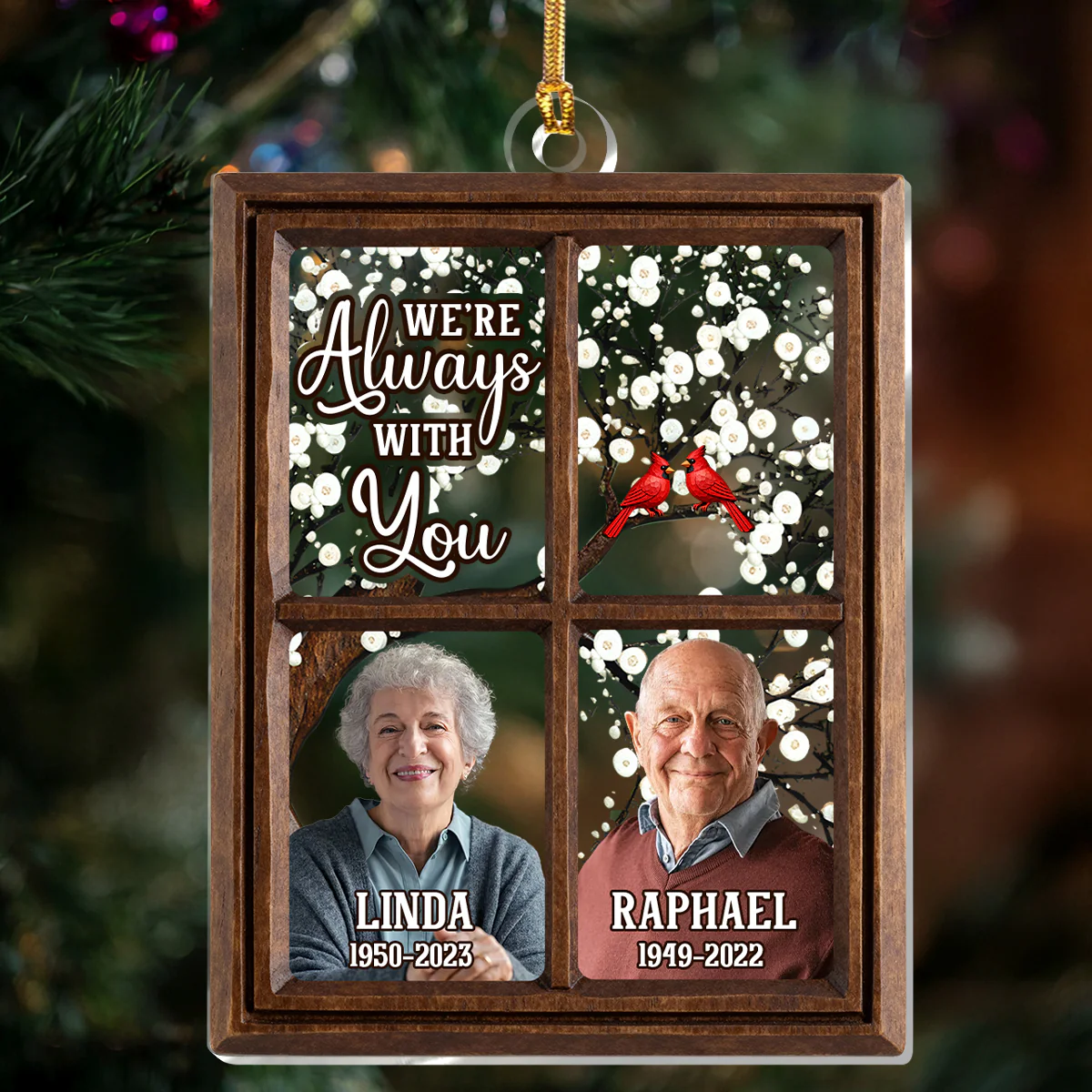 Cardinals Always With You - Personalized 1-Layer Acrylic Ornament