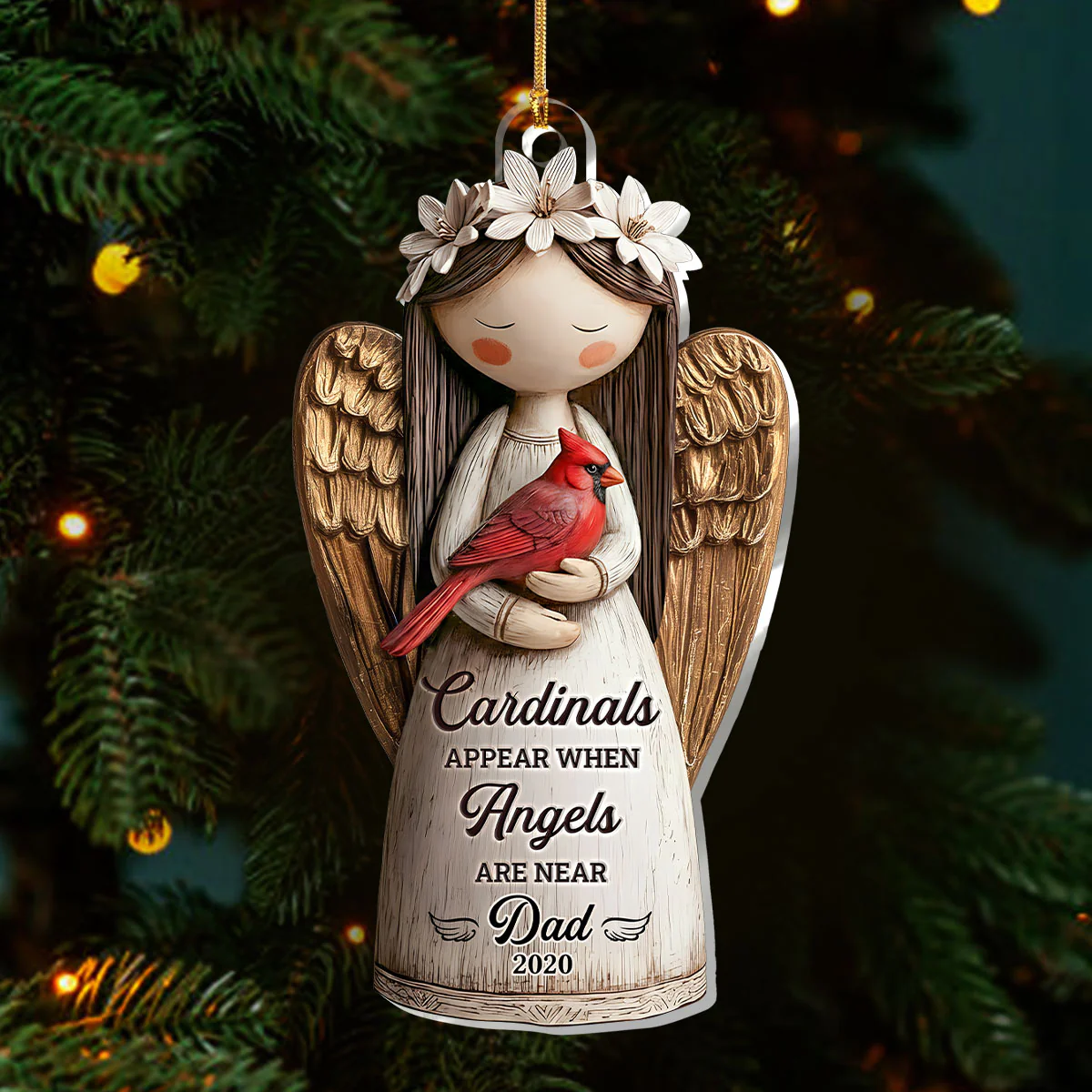 Cardinals Appear When Angels Are Near - Personalized 1-Layer Acrylic Ornament
