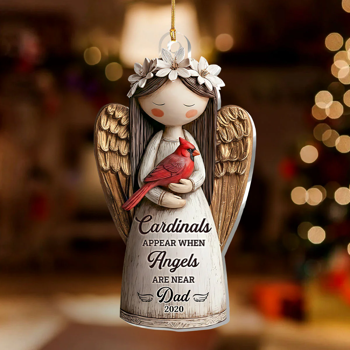 Cardinals Appear When Angels Are Near - Personalized 1-Layer Acrylic Ornament - Image 3