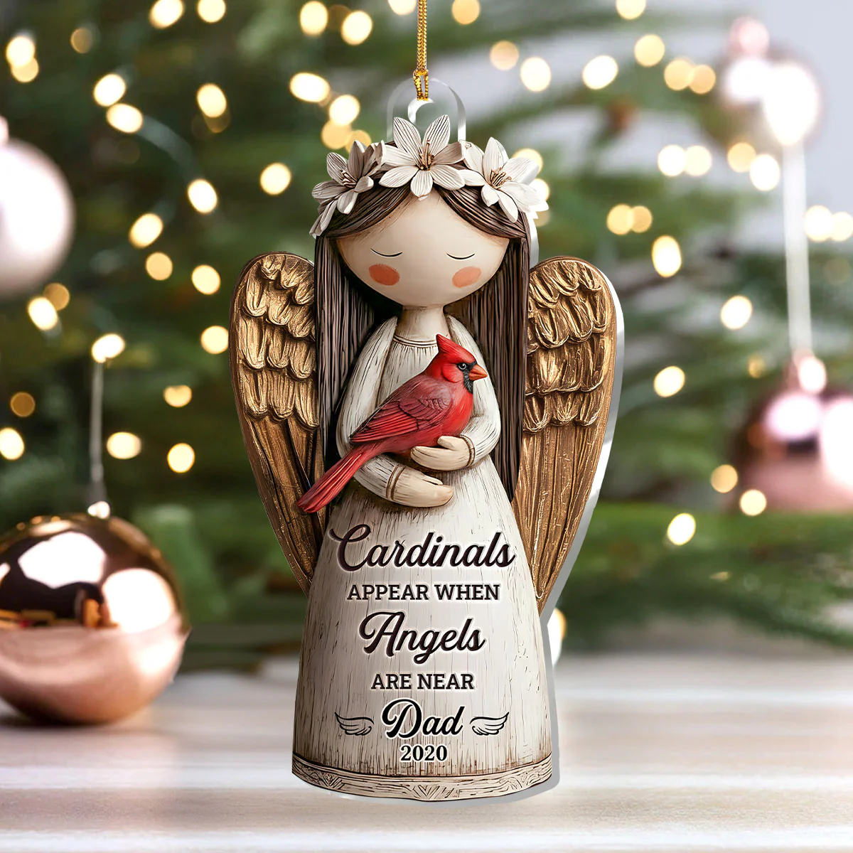 Cardinals Appear When Angels Are Near - Personalized 1-Layer Acrylic Ornament - Image 4