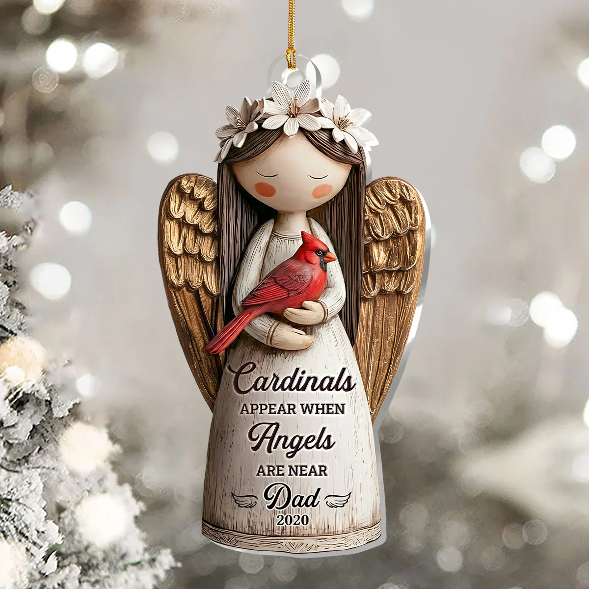 Cardinals Appear When Angels Are Near - Personalized 1-Layer Acrylic Ornament - Image 5