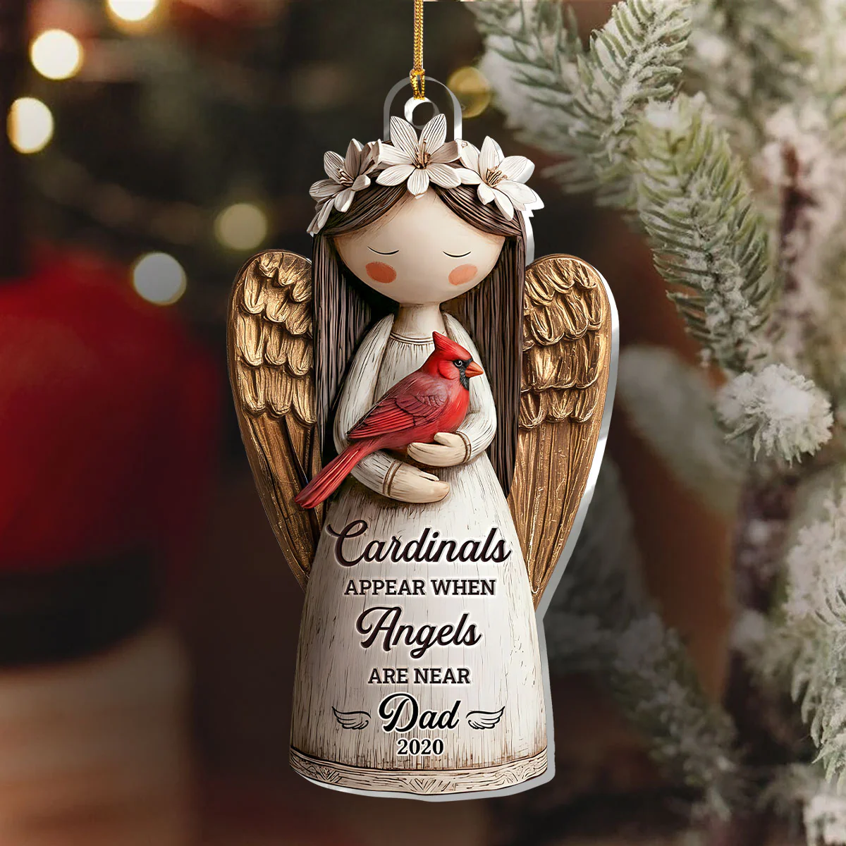 Cardinals Appear When Angels Are Near - Personalized 1-Layer Acrylic Ornament - Image 6