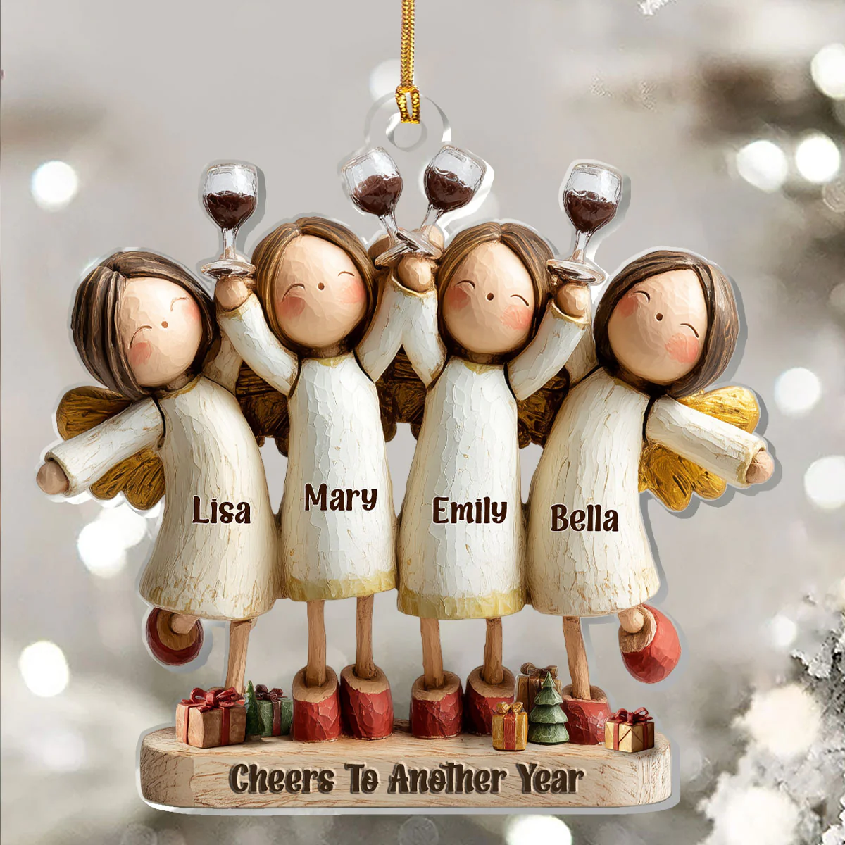 Cheers To Another Year - Personalized 1-Layer Acrylic Ornament - Image 5