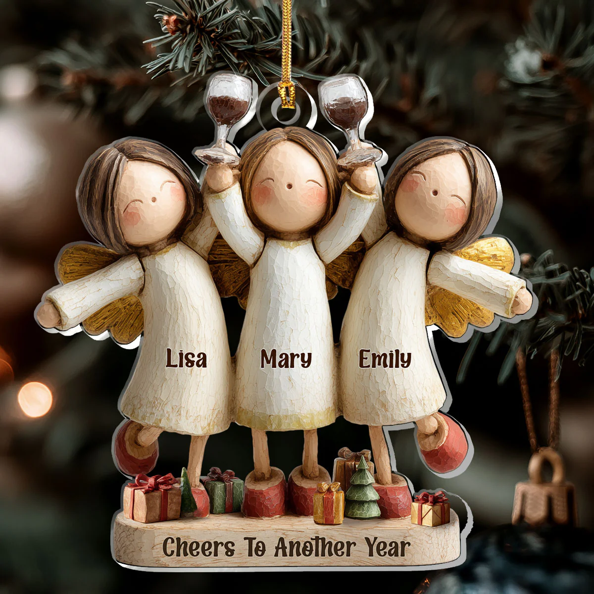 Cheers To Another Year - Personalized 1-Layer Acrylic Ornament - Image 6