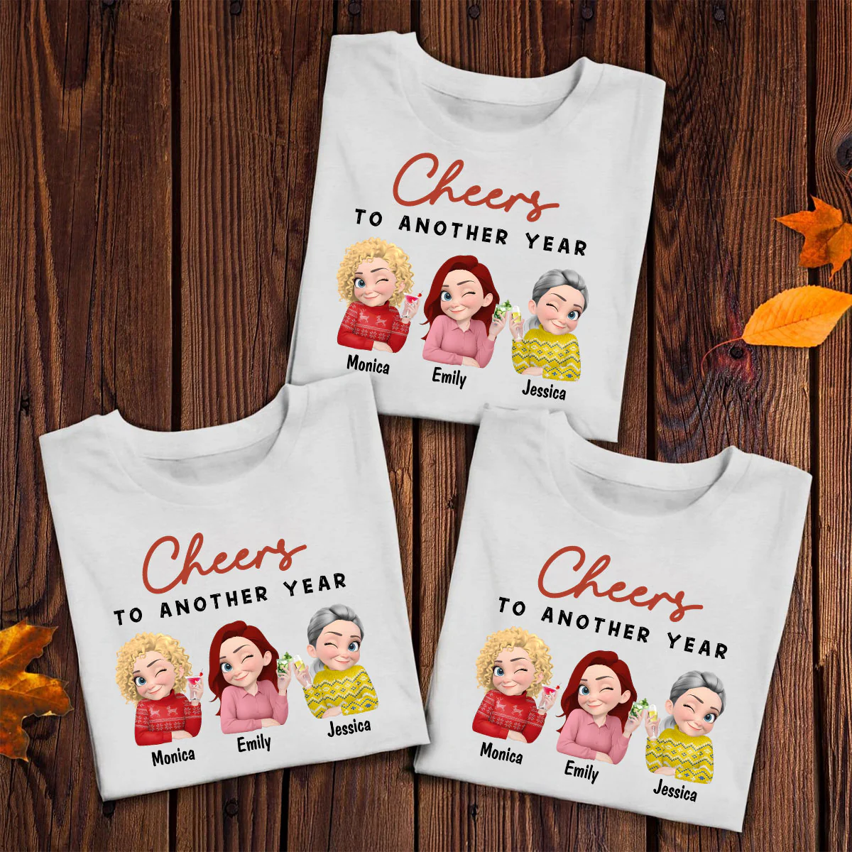 Cheers To Another Year - Personalized 2D Unisex T-shirt - Image 2