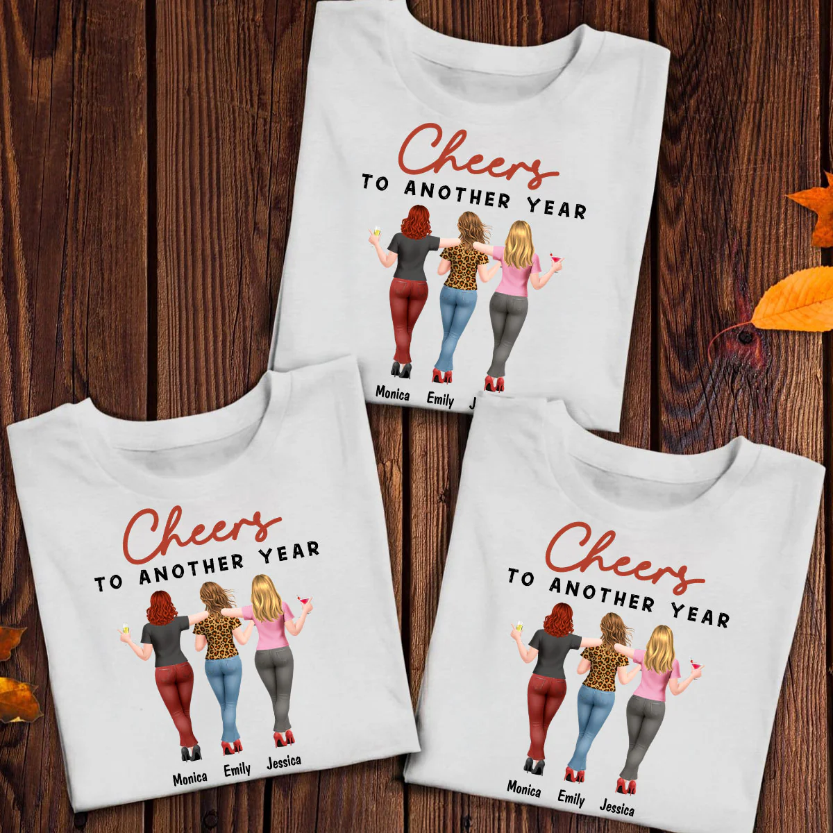 Cheers To Another Year - Personalized 2D Unisex T-shirt - Image 2