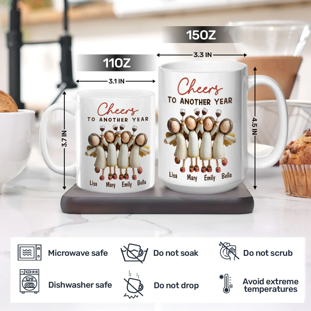 Cheers To Another Year - Personalized Ceramic Coffee Mug - Image 5