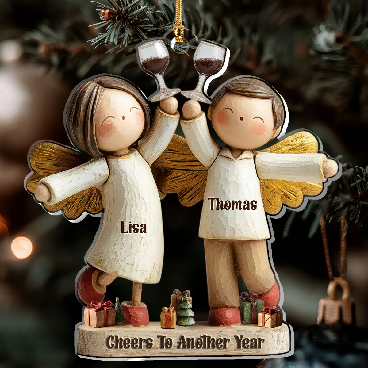 Cheers To Another Year Ver 2 - Personalized 1-Layer Acrylic Ornament - Image 6