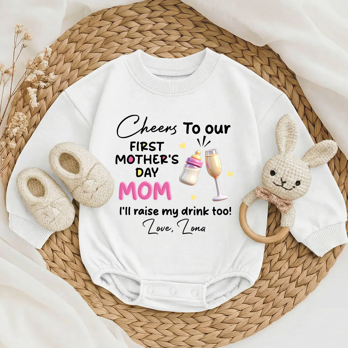 Cheers To Our - Personalized Baby One-Piece
