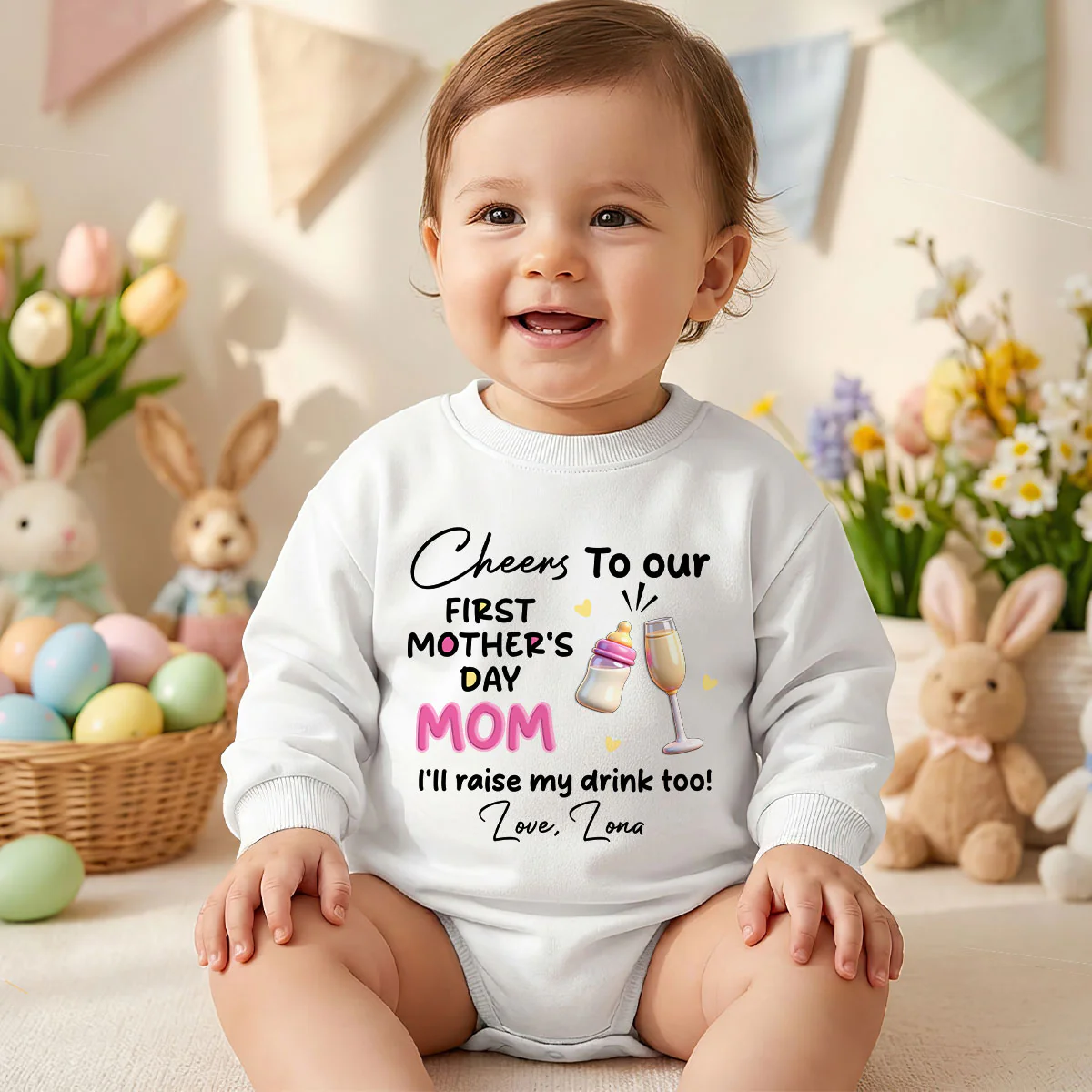 Cheers To Our - Personalized Baby One-Piece - Image 4