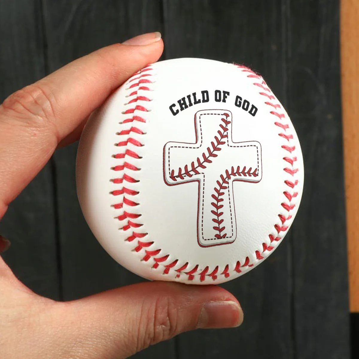 Child Of God - Personalized Baseball Ball - Image 2