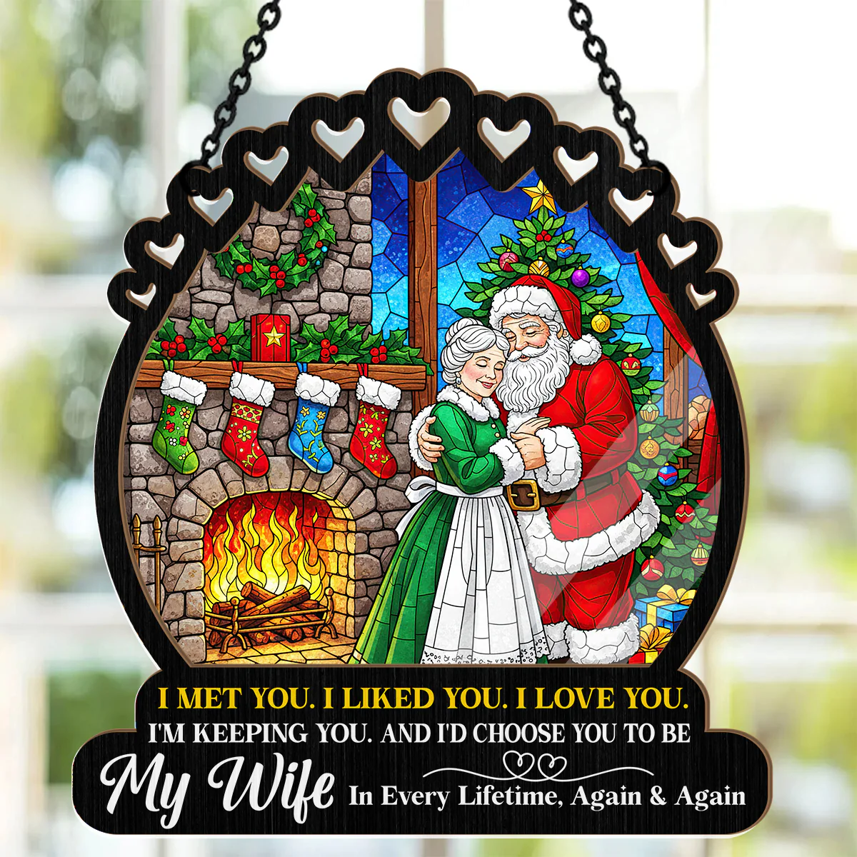 Choose You In Every Lifetime - Personalized Window Hanging Suncatcher - Image 2