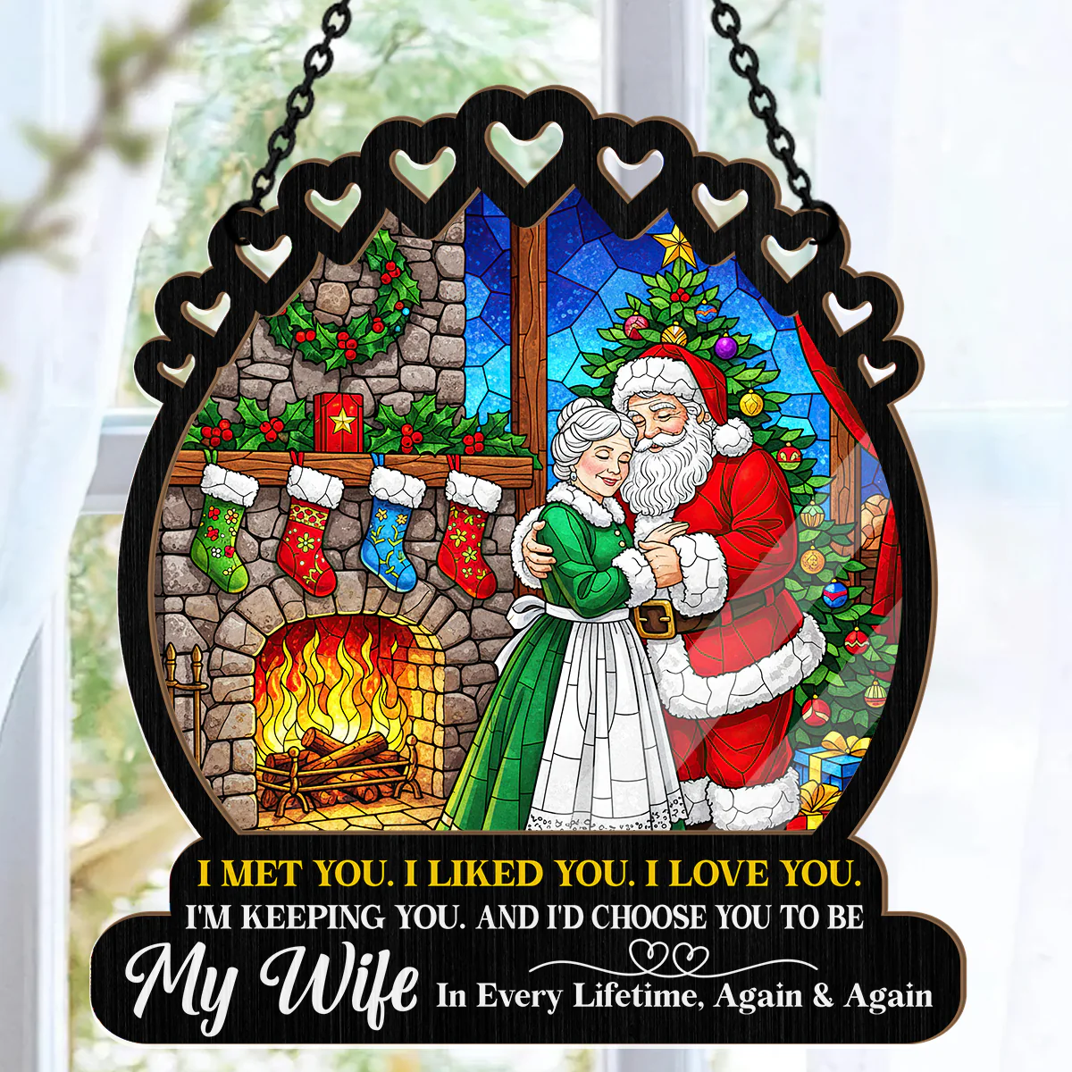 Choose You In Every Lifetime - Personalized Window Hanging Suncatcher - Image 6
