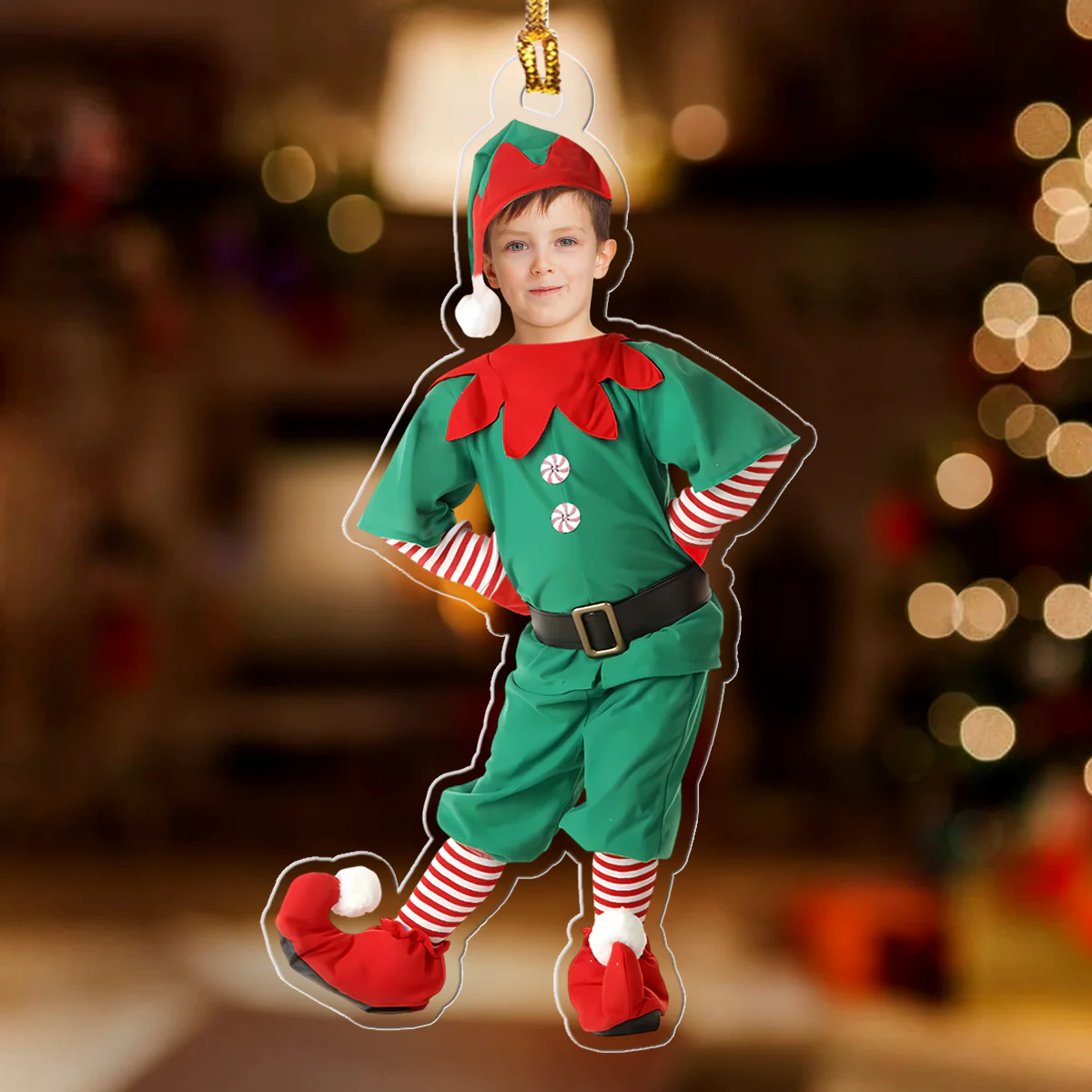 Christmas Baby Custom Photo - Personalized 1-Layer Acrylic Ornament - Image 2