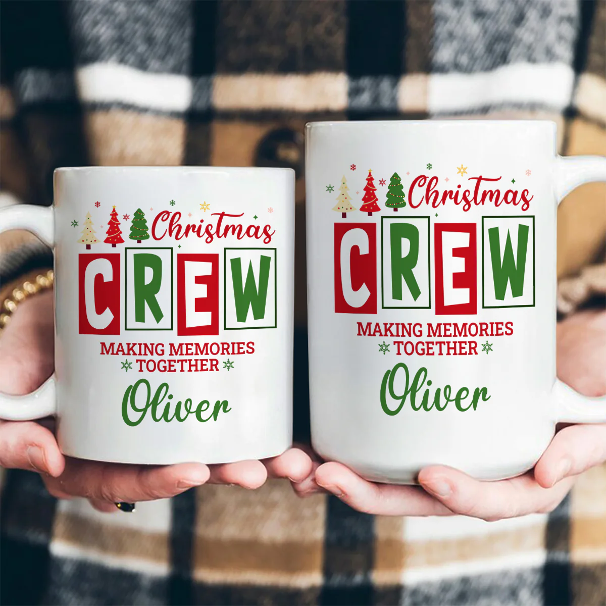 Christmas Crew Matching Family Sibling Gifts - Personalized Ceramic Coffee Mug - Image 4