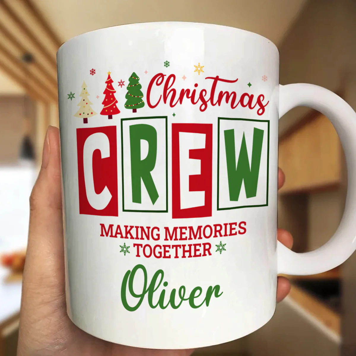 Christmas Crew Matching Family Sibling Gifts - Personalized Ceramic Coffee Mug - Image 6