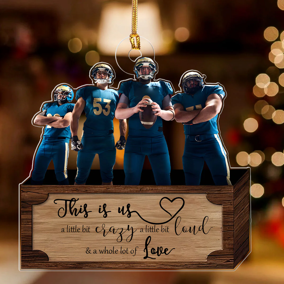 Christmas Family Custom Photo - Personalized 1-Layer Acrylic Ornament - Image 2