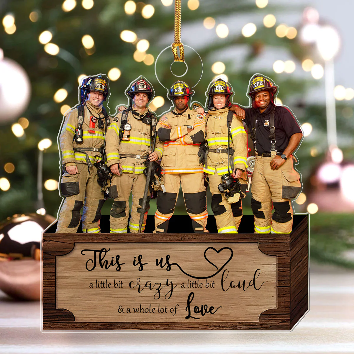 Christmas Family Custom Photo - Personalized 1-Layer Acrylic Ornament - Image 4