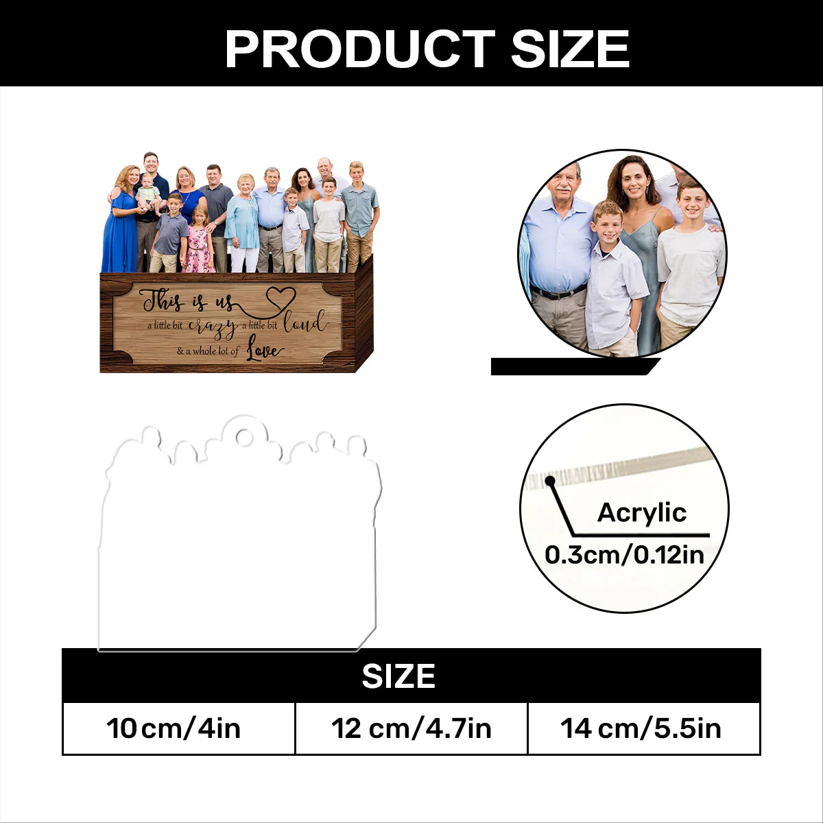Christmas Family Custom Photo - Personalized 1-Layer Acrylic Ornament - Image 7