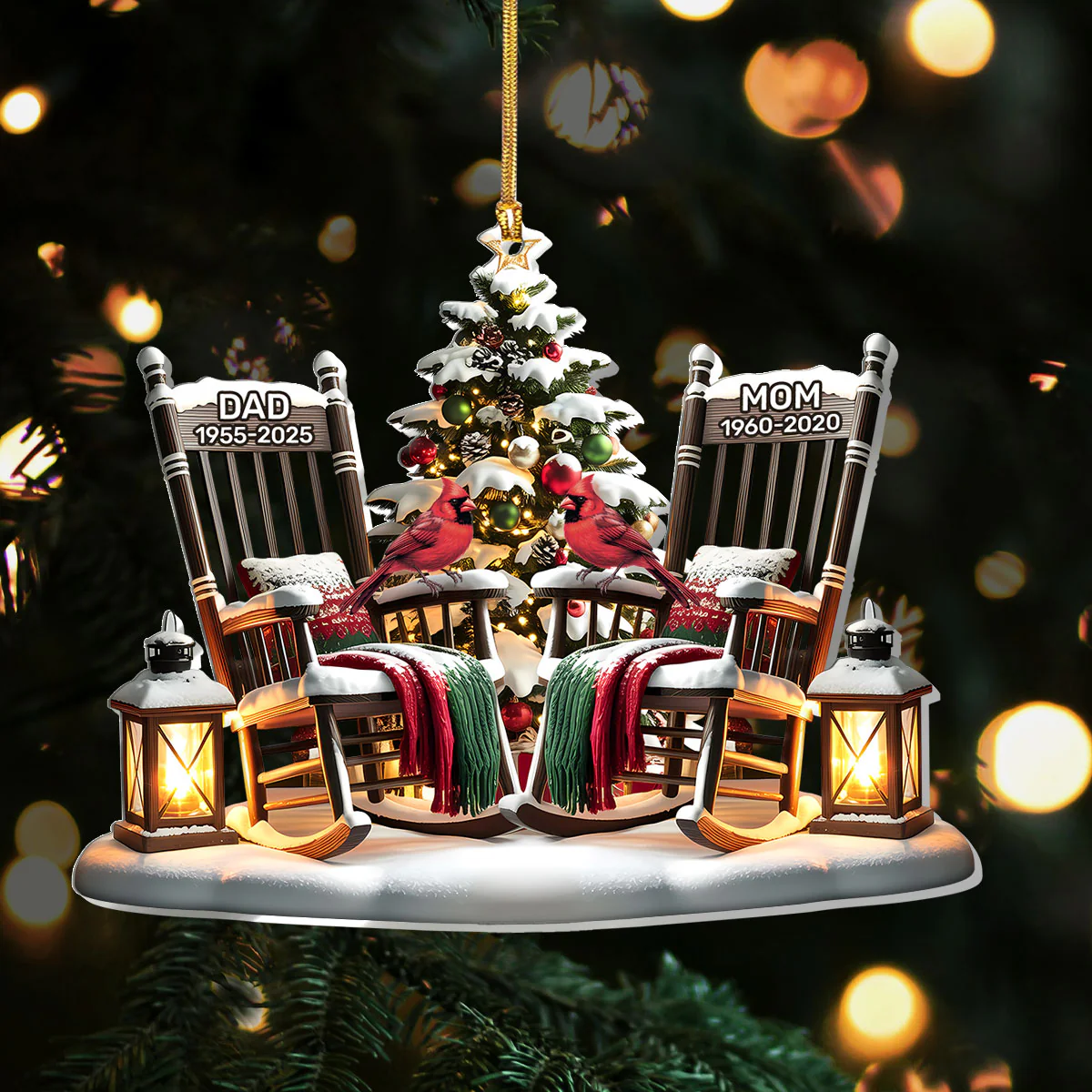 Christmas In Heaven - Personalized 1-Layer Acrylic Ornament