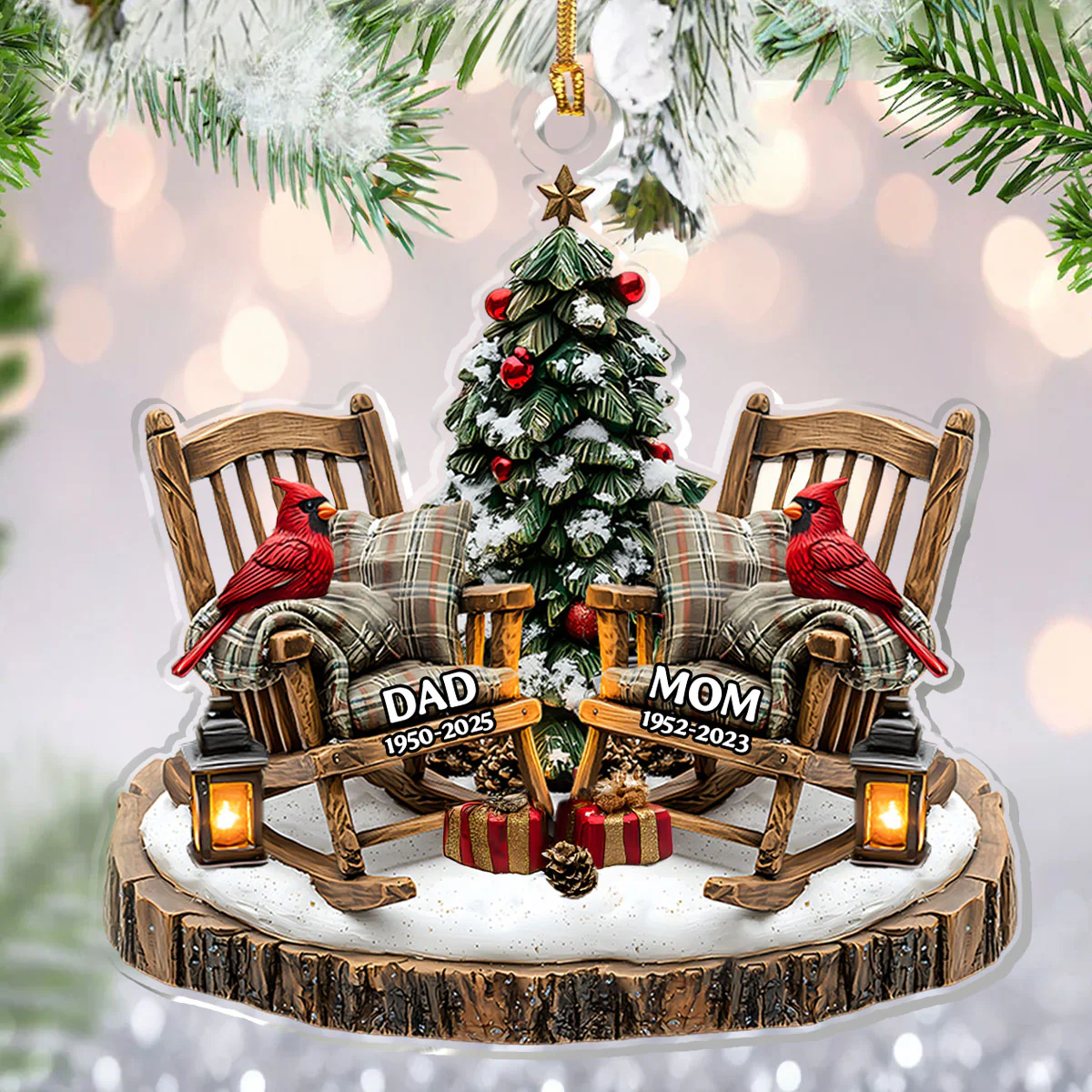 Christmas In Heaven - Personalized 1-Layer Acrylic Ornament