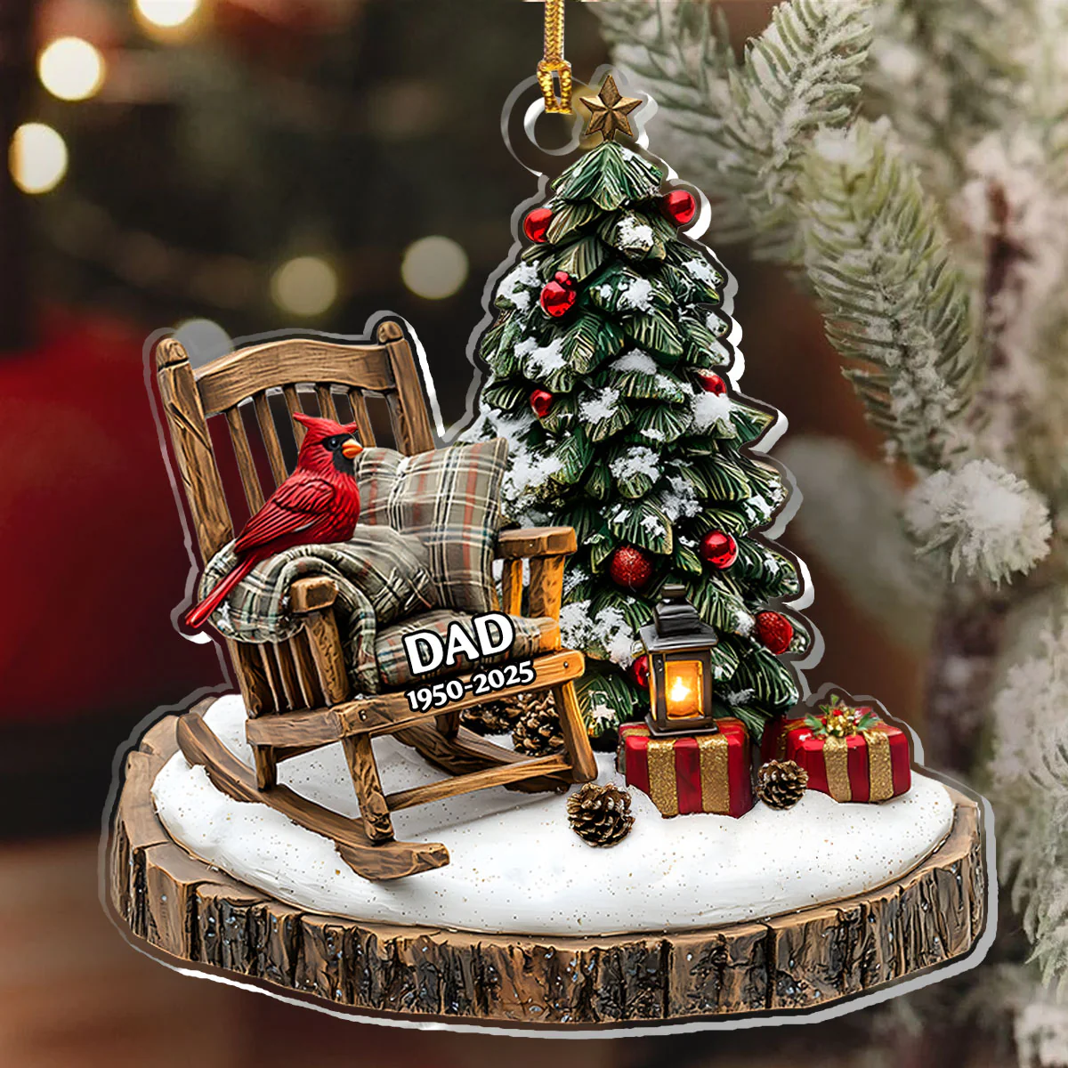 Christmas In Heaven - Personalized 1-Layer Acrylic Ornament - Image 6