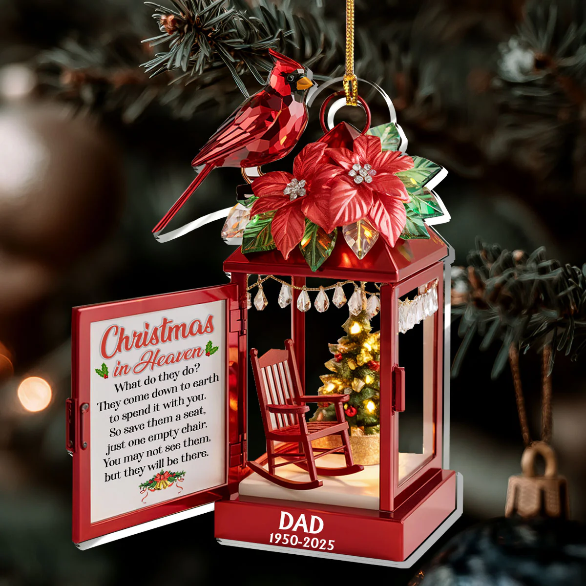Christmas In Heaven - Personalized 1-Layer Acrylic Ornament - Image 6