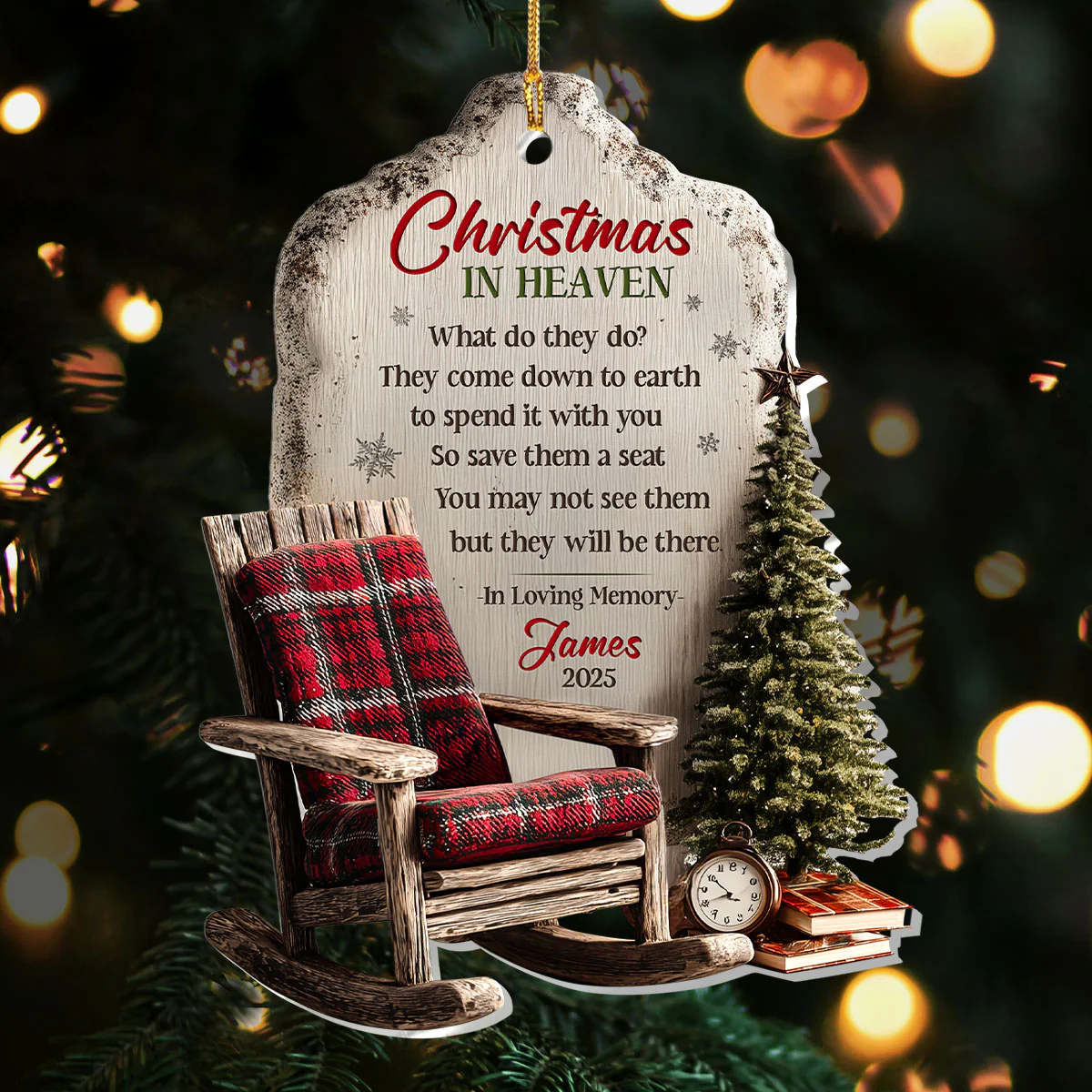 Christmas In Heaven - Personalized 1-Layer Acrylic Ornament