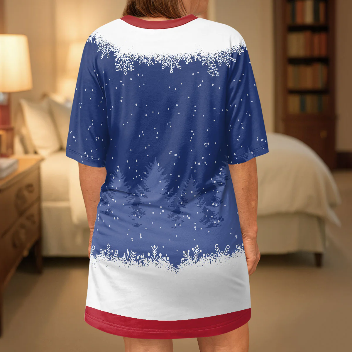 Christmas This Grandma Belongs To - Personalized Sleep Tee - Image 3