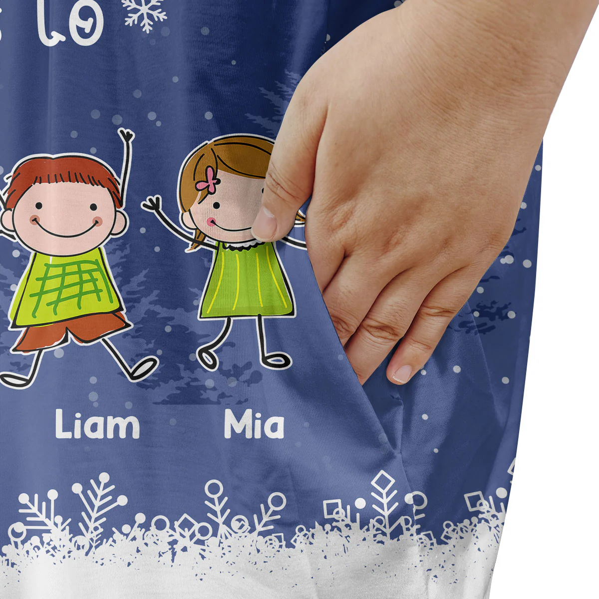 Christmas This Grandma Belongs To - Personalized Sleep Tee - Image 4