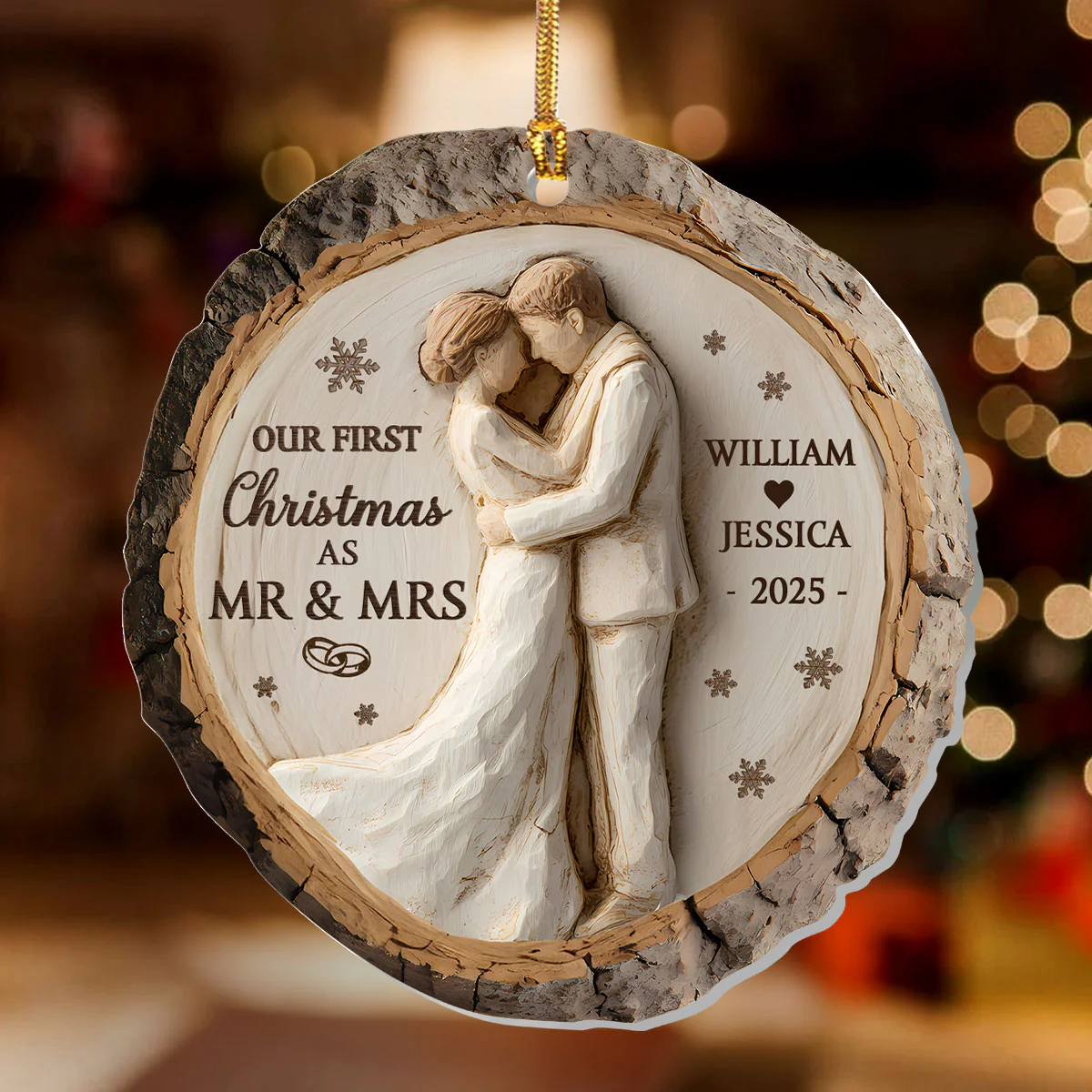 Circle Of Forever - Personalized 1-Layer Acrylic Ornament - Image 2