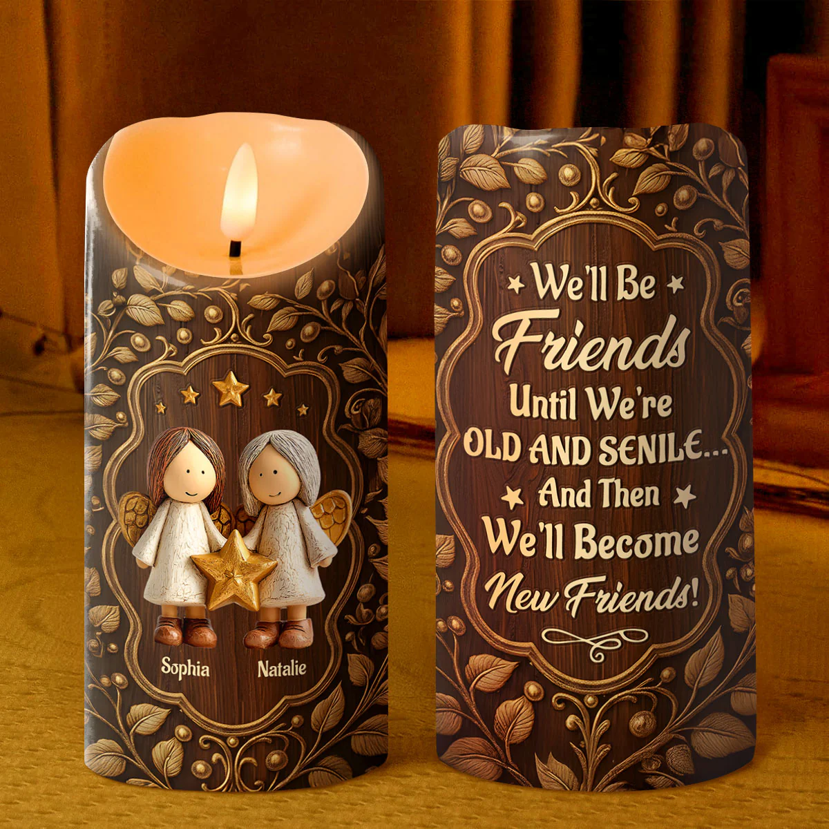 Circle Of Friendship - Personalized Flameless LED Candle
